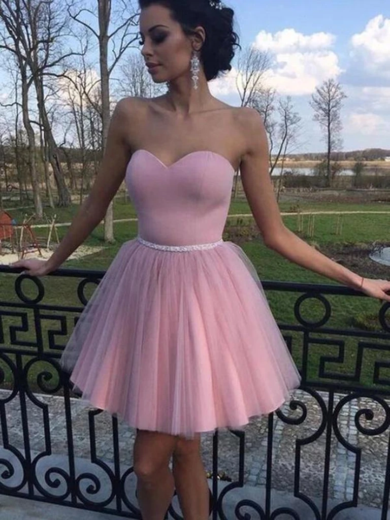 Strapless Short Pink Prom Dresses ...
